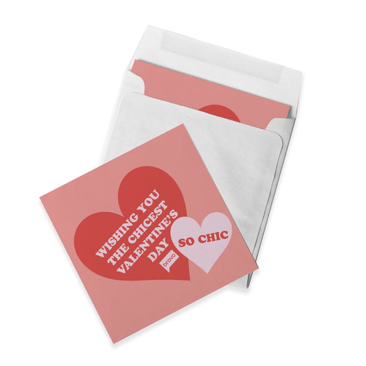 Wishing You The Chicest Valentines Day Satin Greeting Card-1