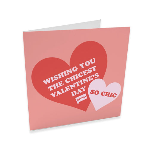 Wishing You The Chicest Valentines Day Satin Greeting Card-0