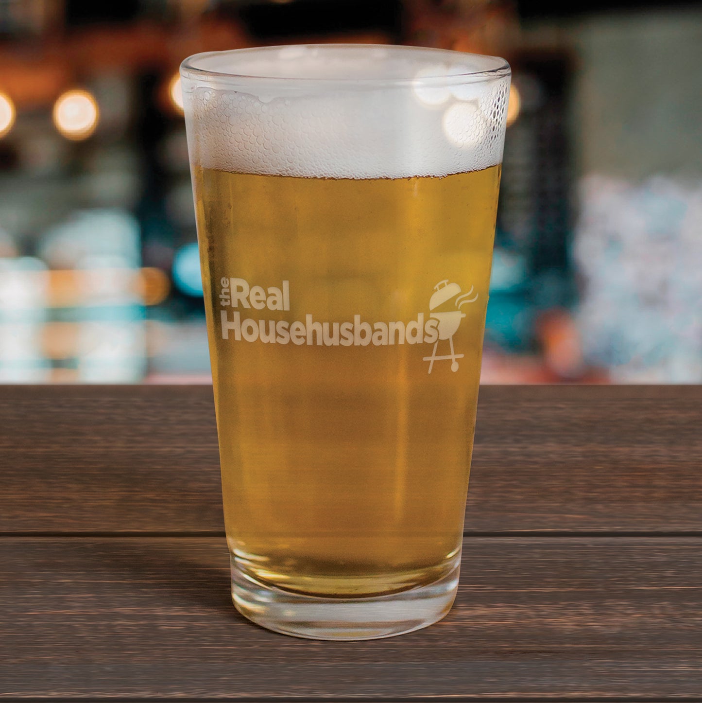 The Real Househusbands Logo Laser Engraved Pint Glass