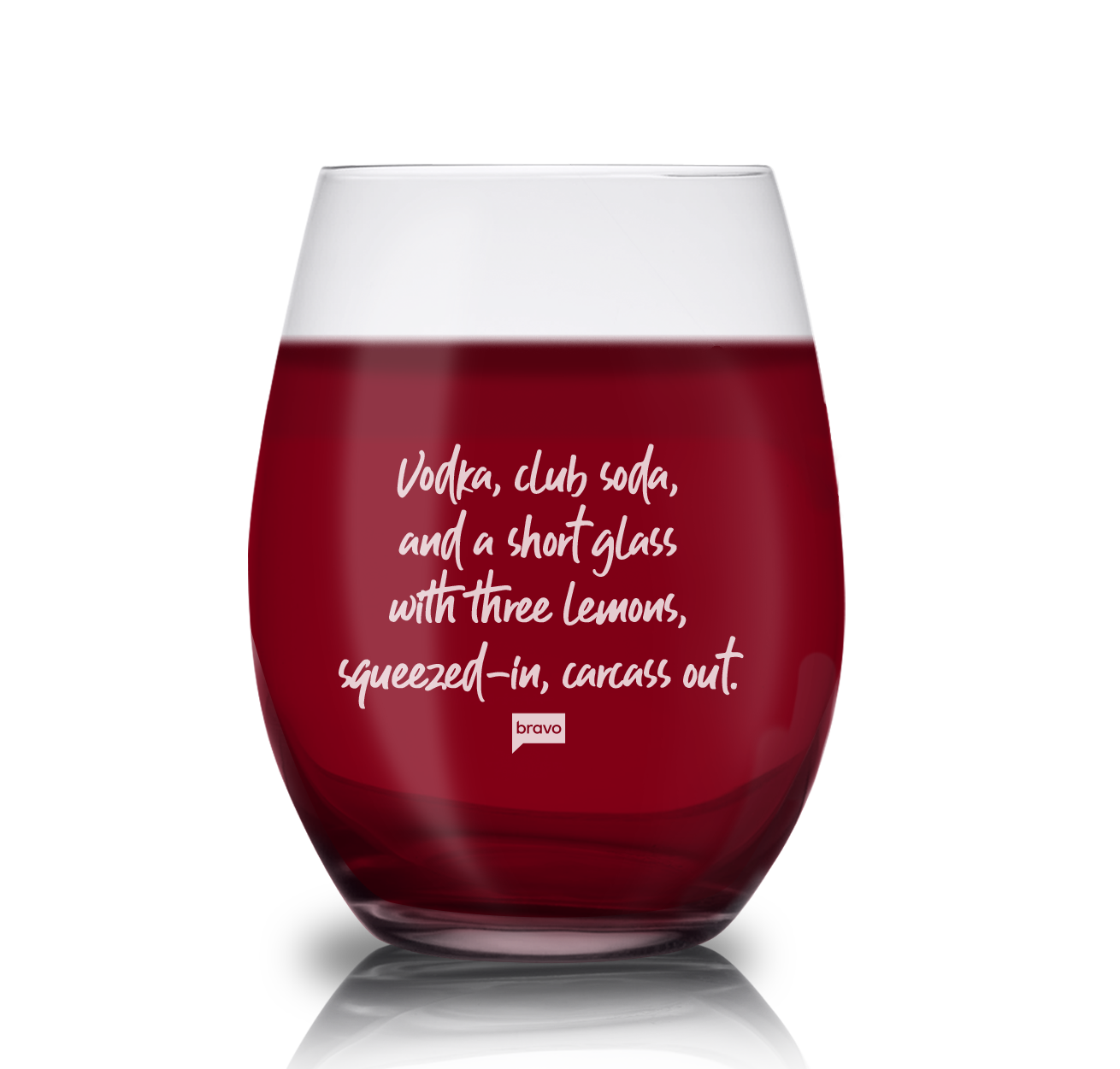 The Real Housewives of Beverly Hills Drink Order Laser Engraved Stemless Wine Glass