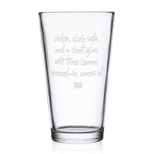 The Real Housewives of Beverly Hills Drink Order Laser Engraved Pint Glass