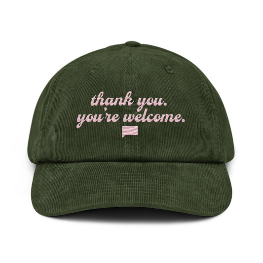 The Real Housewives of Beverly Hills Thank You, You're Welcome Vintage Corduroy Cap