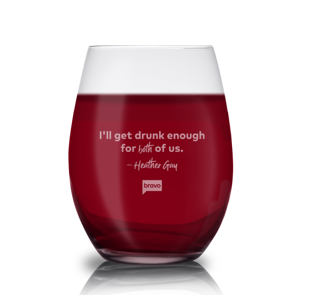 The Real Housewives of Salt Lake City I'll Get Drunk Enough Laser Engraved Stemless Wine Glass