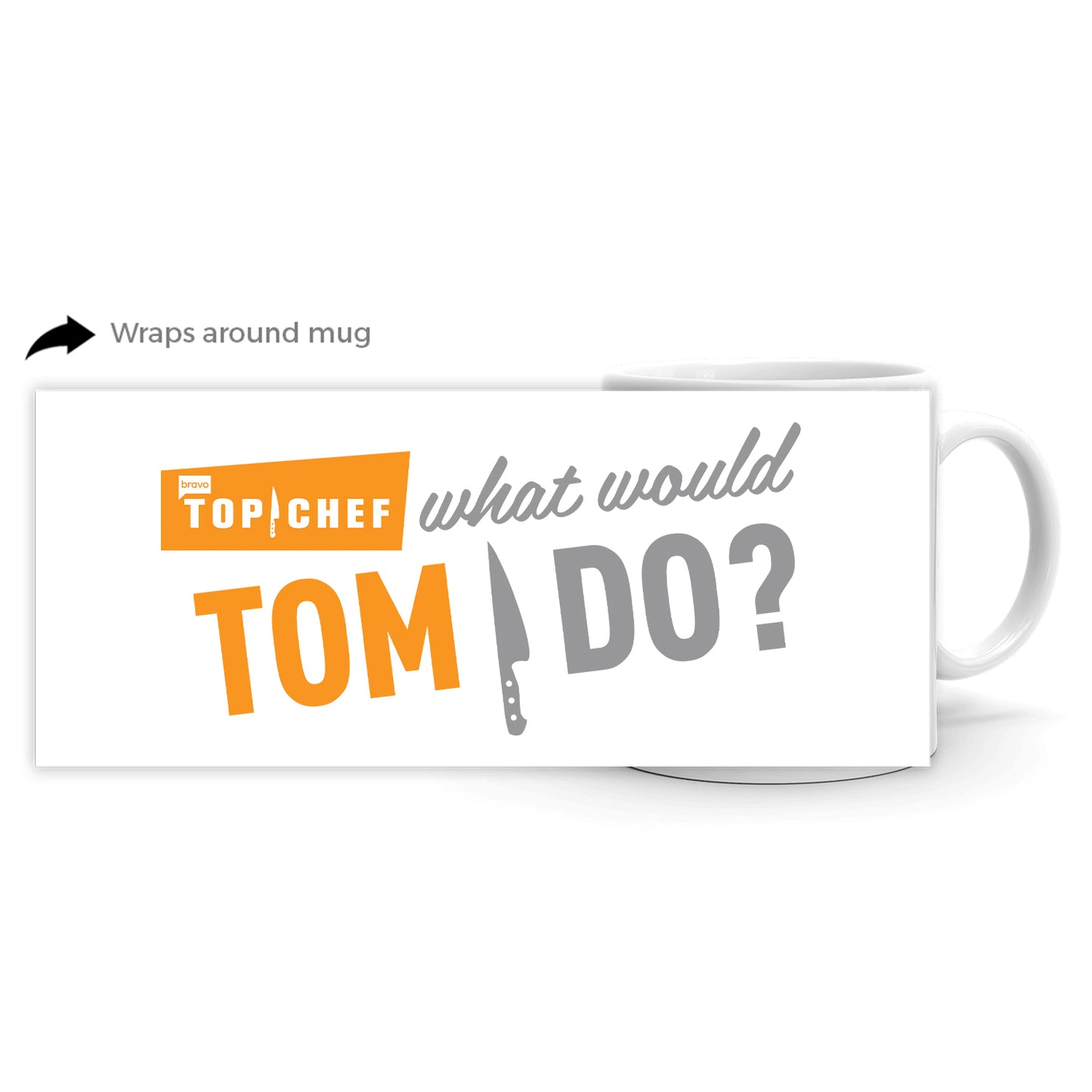 Top Chef What Would Tom Do White Mug