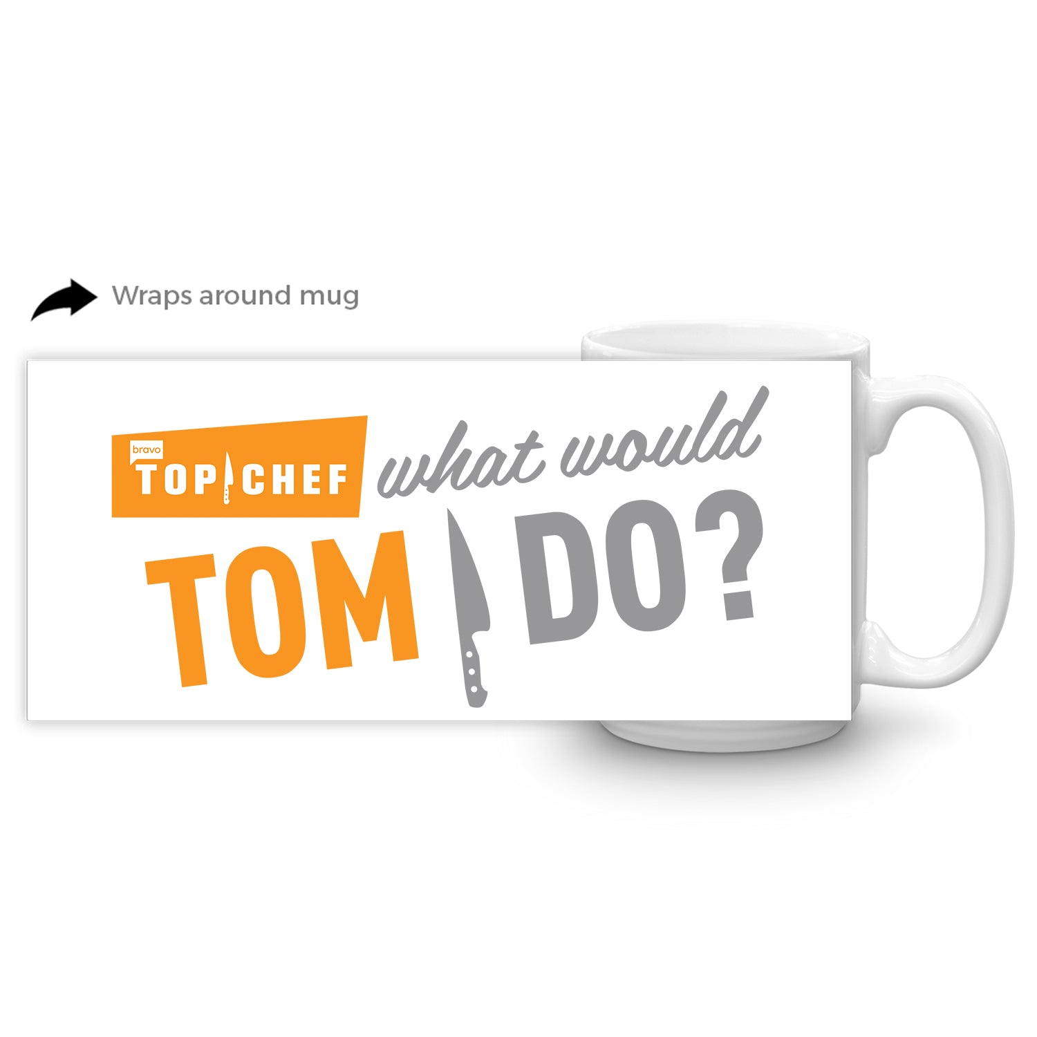 Top Chef What Would Tom Do White Mug