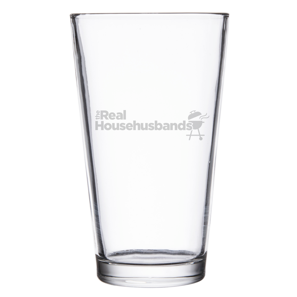 The Real Househusbands Logo Laser Engraved Pint Glass