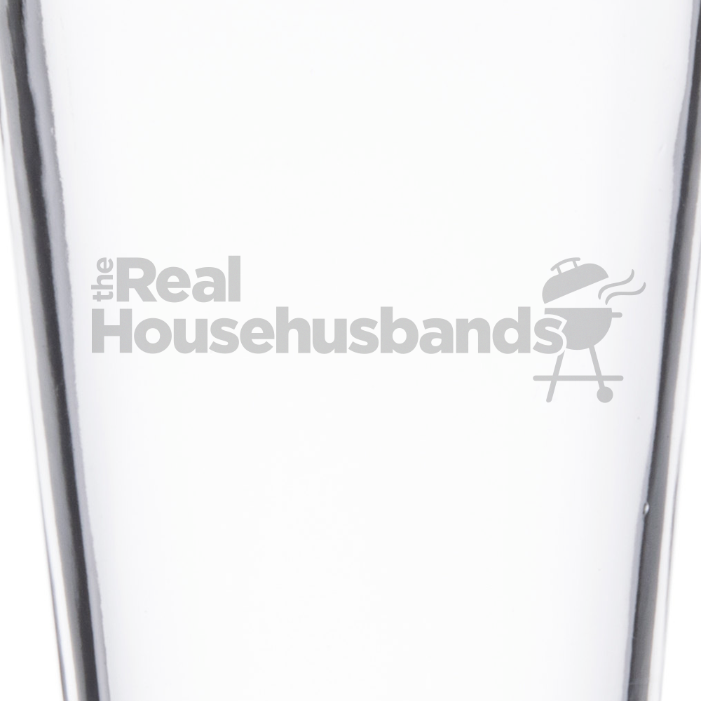 The Real Househusbands Logo Laser Engraved Pint Glass