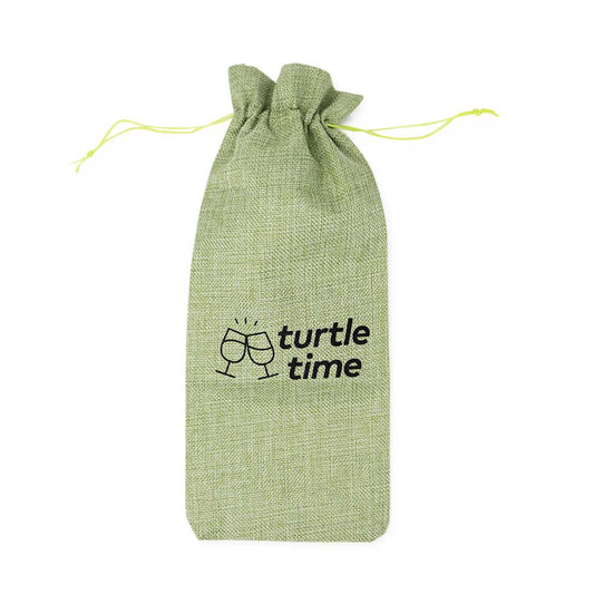 The Real Housewives Turtle Time Linen Wine Bag-3