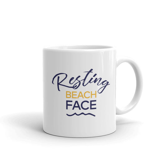 Below Deck Resting Beach Face White Mug