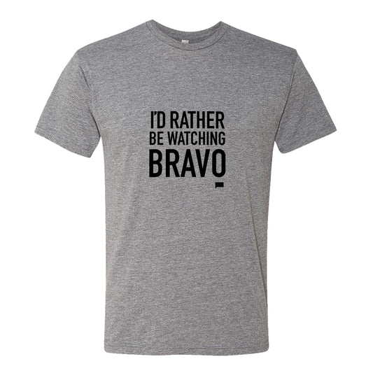 Rather Be Watching Bravo Men's Tri-Blend Short Sleeve T-Shirt-0