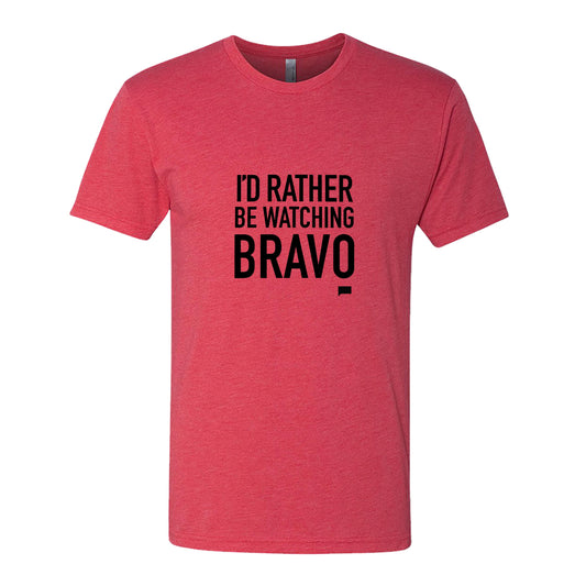 Rather Be Watching Bravo Men's Tri-Blend Short Sleeve T-Shirt-2