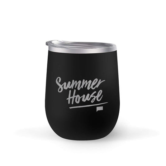 Summer House Logo 12 oz Stainless Steel Wine Tumbler