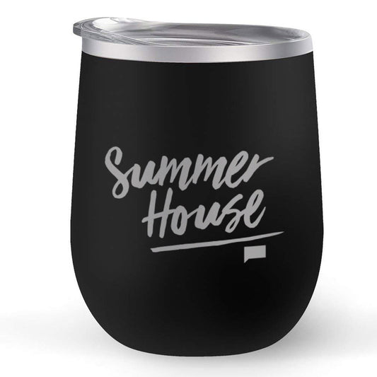 Summer House Logo 12 oz Stainless Steel Wine Tumbler