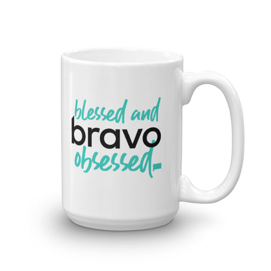Blessed and Bravo Obsessed White Mug-2
