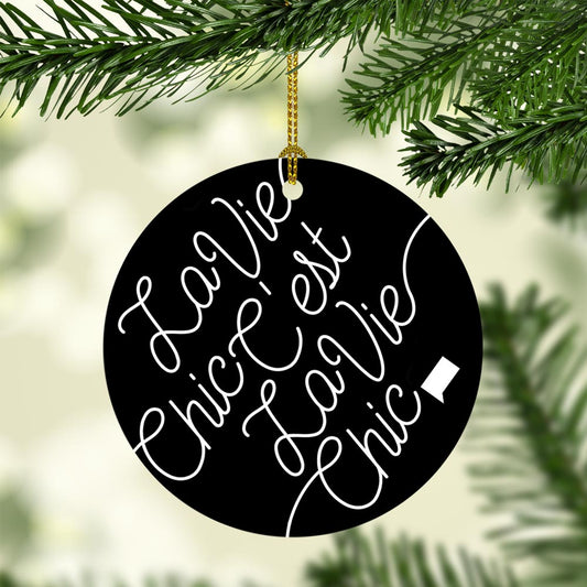 Chic C'est La Vie Double-Sided Ornament