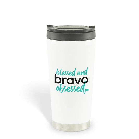 Blessed and Bravo Obsessed Travel Mug-0