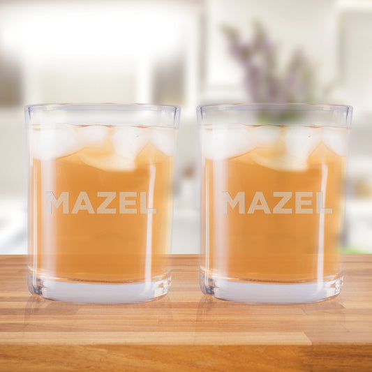 Watch What Happens Live Mazel Rocks Glass - Set of 2-0
